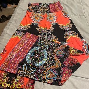 Colorful fun wide leg pant